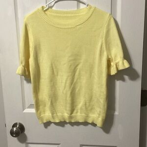 NEW SHEIN Yellow Crew Neck Sweater